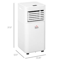 HOMCOM 10,000 BTU Portable Air Conditioner Cools 450 Sq. Ft. with Dehumidifier in White