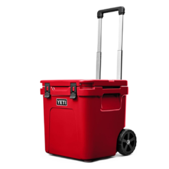 YETI Roadie 48 Wheeled Cooler with Retractable Periscope Handle, Rescue Red
