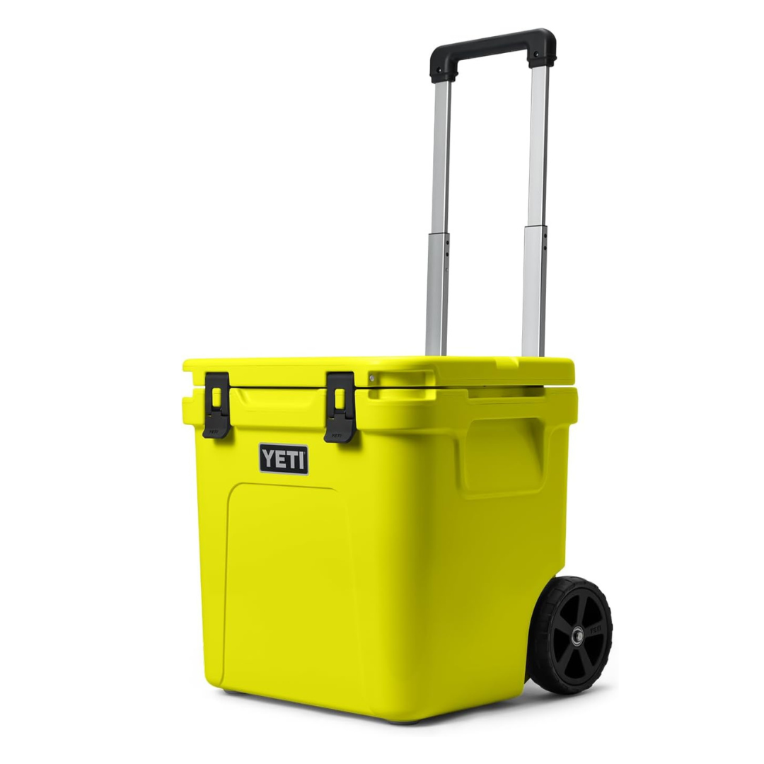 YETI Roadie 48 Wheeled Cooler with Retractable Periscope Handle, Firefly Yellow