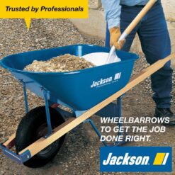 Jackson 6 cu. ft. Heavy Gauge Folded Steel Wheelbarrow