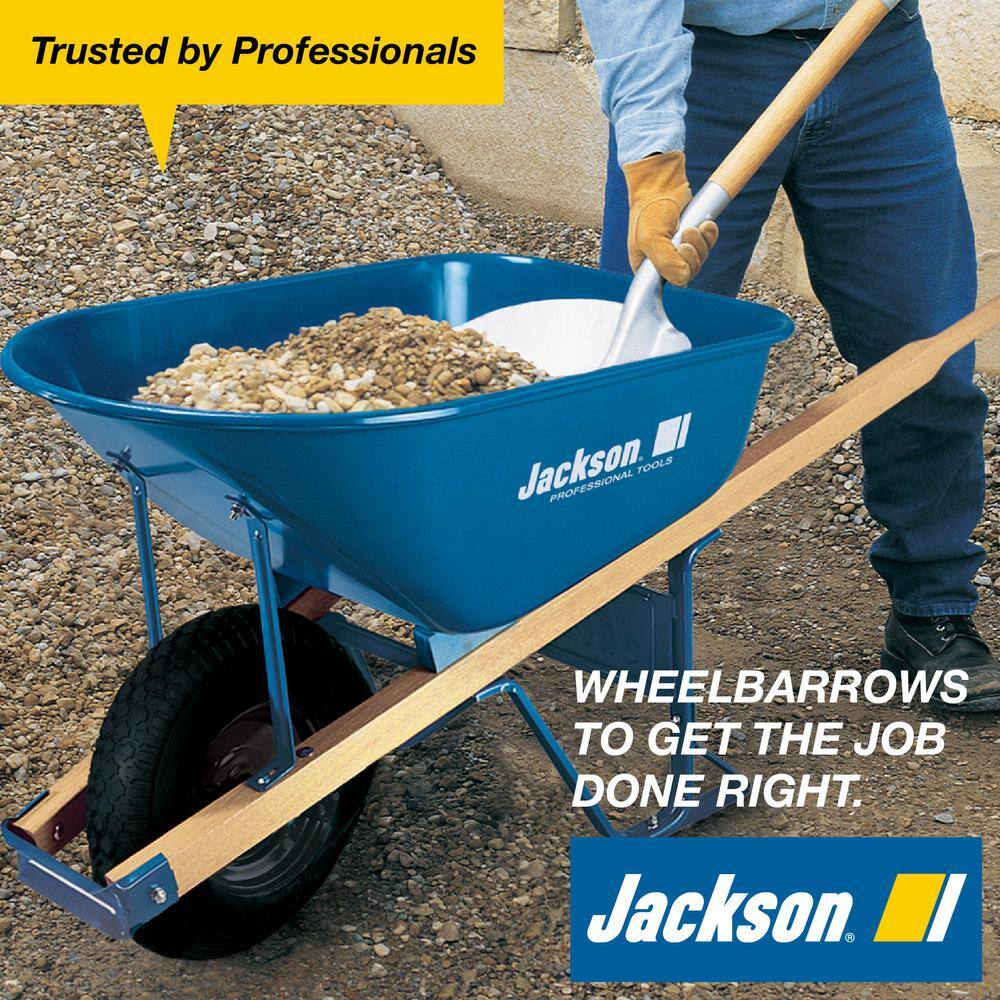 Jackson 6 cu. ft. Heavy Gauge Folded Steel Wheelbarrow