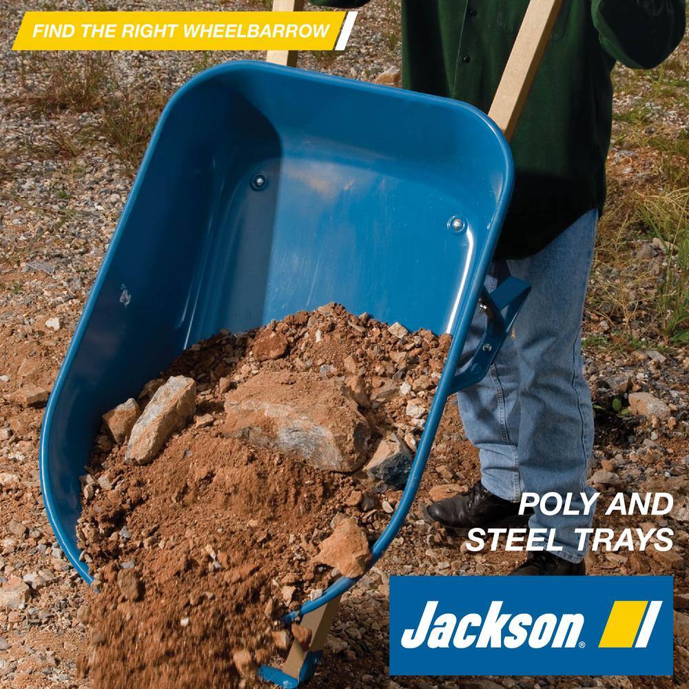 Jackson 6 cu. ft. Heavy Gauge Folded Steel Wheelbarrow