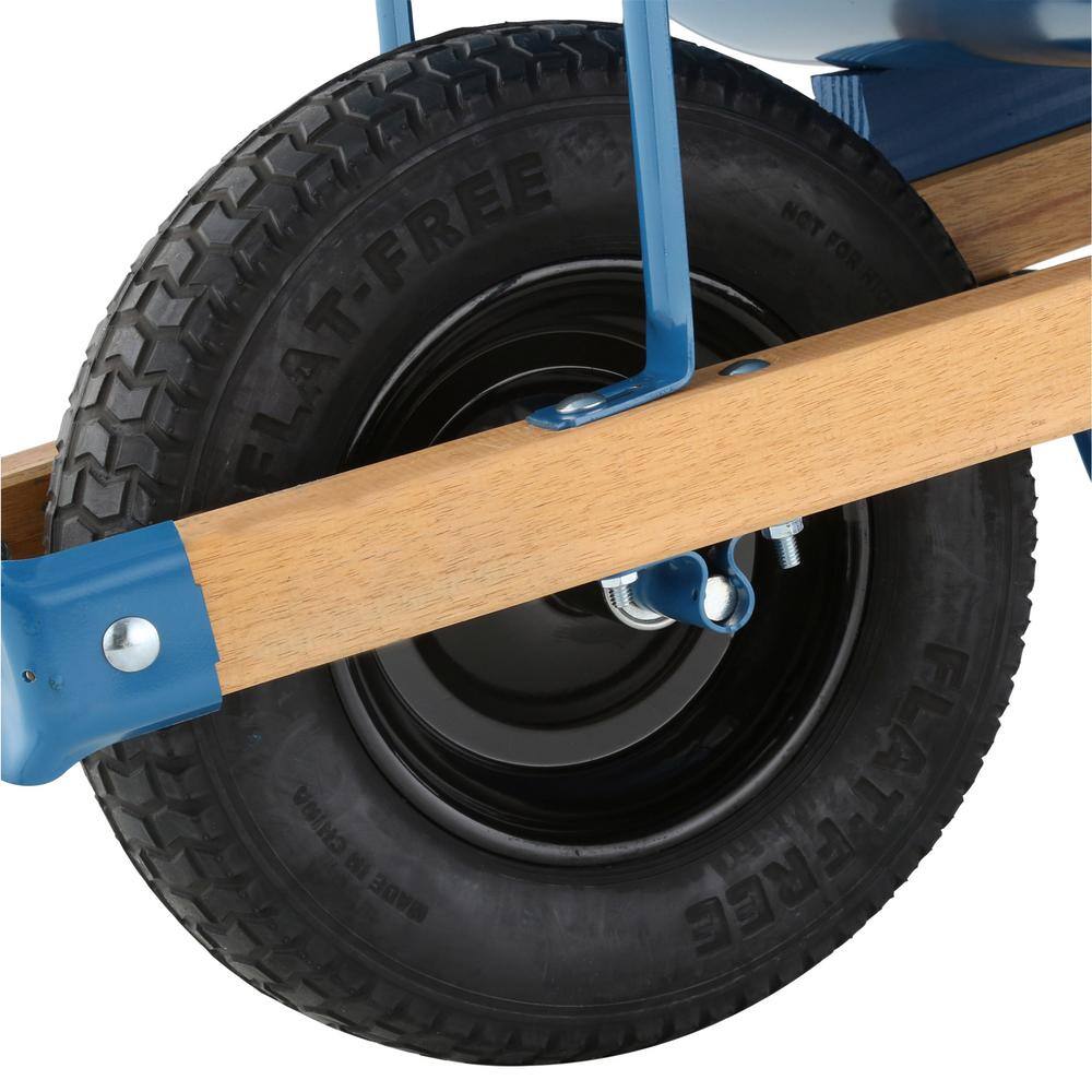 Jackson 6 cu. ft. Heavy Gauge Seamless Steel Wheelbarrow with Hardwood Handles