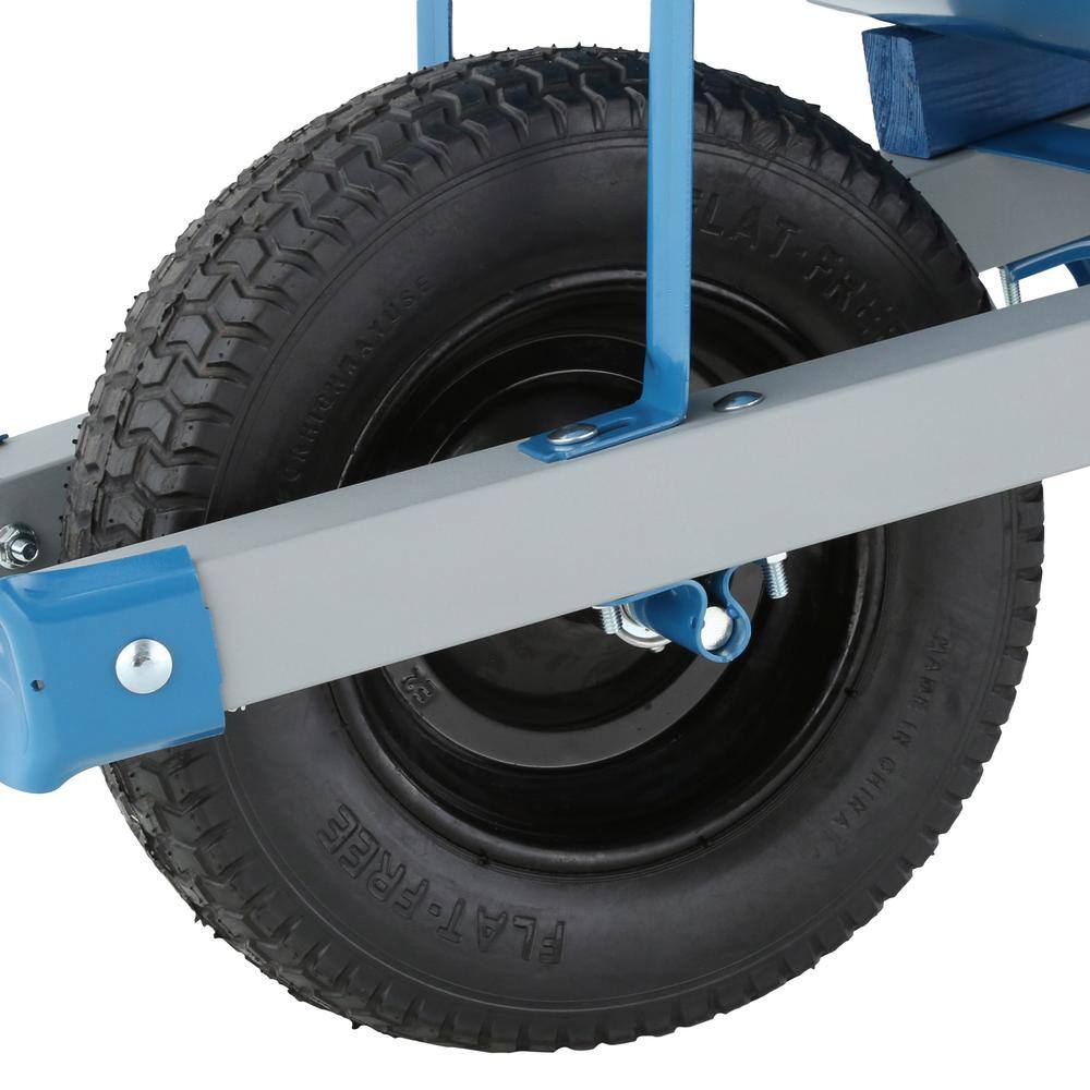 Jackson 6 cu. ft. Heavy Gauge Seamless Steel Wheelbarrow with Steel Handles