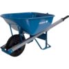 Jackson 6 cu. ft. Heavy Gauge Seamless Steel Wheelbarrow with Steel Handles