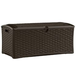 Suncast 72 Gal. Plastic Wicker Deck Box