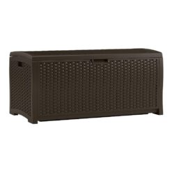 Suncast 73 Gal. Plastic Wicker Deck Box