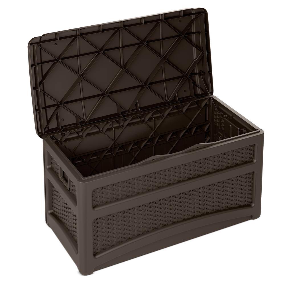 Suncast 73 Gal. Plastic Deck Box, Java