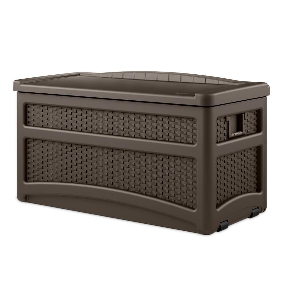Suncast 73 Gal. Plastic Deck Box, Java