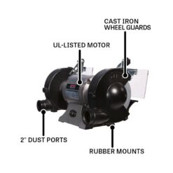 Jet JBG-6W 6 in. Bench Grinder with Wire Wheel