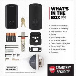 Kwikset HALO Select Touchscreen Wi-Fi and Matter Enabled Smart Lock Deadbolt in Matte Black