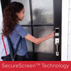 Kwikset HALO Matte Black Touchscreen Wifi Electronic Single-Cylinder Smart Lock Deadbolt W/Halifax Square Handle Combo Pack