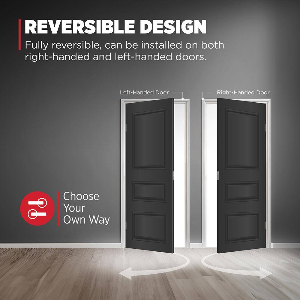 Kwikset San Clemente Matte Black Door Handleset with Halifax Square Door Handle with Microban Antimicrobial Technology