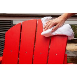 Leisure Line Recycled Red Folding Plastic Adirondack Chair