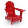 Leisure Line Recycled Red Folding Plastic Adirondack Chair