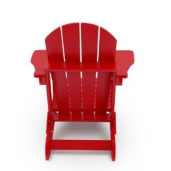 Leisure Line Recycled Red Folding Plastic Adirondack Chair