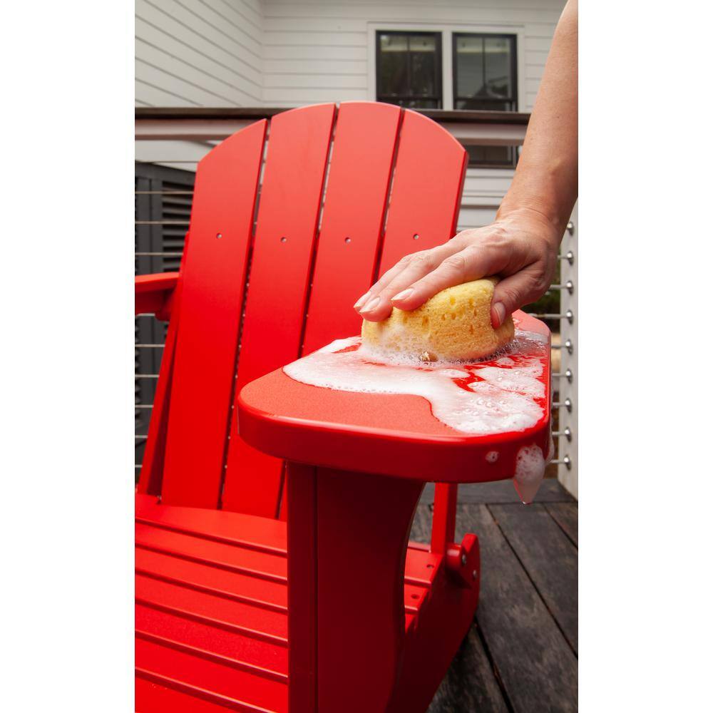 Leisure Line Recycled Red Folding Plastic Adirondack Chair