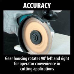 Makita 7.5 Amp Corded 4-1/2 in. Paddle Switch Grinder with Aluminum Case, Diamond Blade and Grinding Wheels