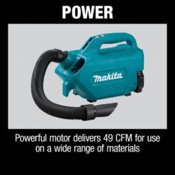 Makita XLC07SY1 18V LXT Lithium-Ion Compact Handheld Canister Vacuum Kit, 1.5Ah