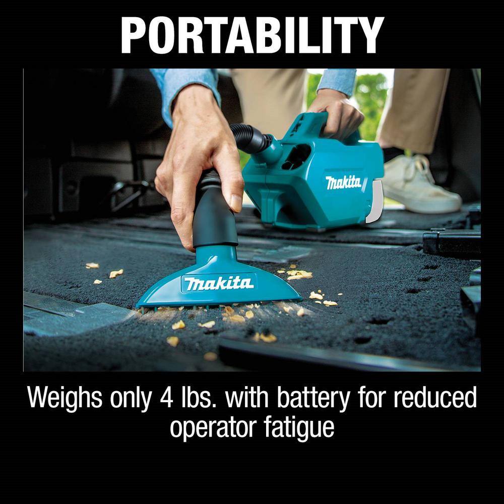 Makita XLC07Z 18V LXT Lithium-Ion Handheld Canister Vacuum, Tool Only