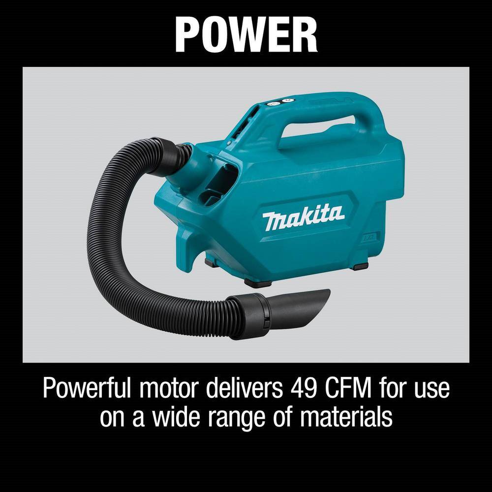 Makita XLC07Z 18V LXT Lithium-Ion Handheld Canister Vacuum, Tool Only