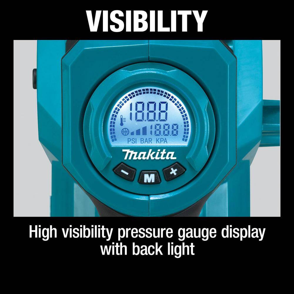 Makita DMP181ZX 18V LXT Lithium-Ion Cordless Electric High-Pressure Portable Inflator (Tool Only)