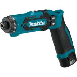 Makita DF012DSE 7.2V Lithium-Ion 1/4 in. Cordless Hex Driver-Drill Kit with Auto-Stop Clutch