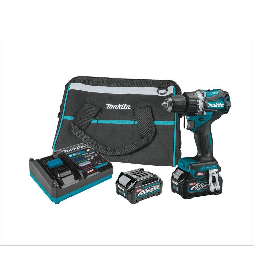 Makita 40V Max XGT Compact Brushless Cordless 1/2 in. Driver-Drill Kit (2.5Ah)