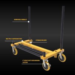 MetalTech Buildman Material Handling Versatile Cart with 3000 lb. Load Capacity with Removable Post