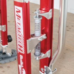 MetalTech Buildman 18 in. to 30 in. Aluminum Adjustable Self-Locking Drywall Stilts with Anti-Fatigue Straps, 225 lbs. Capacity