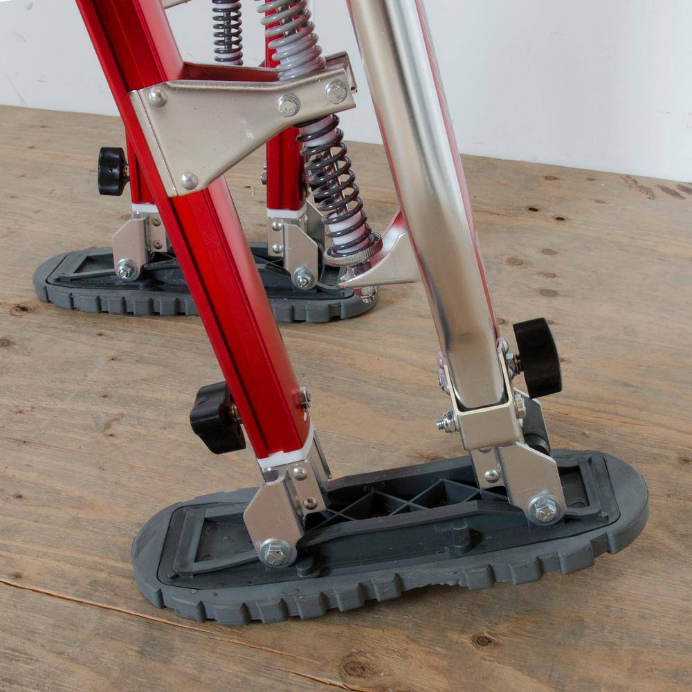 MetalTech BuildMan Grade 24-in. to 40-in. Drywall Stilts, Aluminum Stilts for Adults, Drywall Tools for Home Improvement