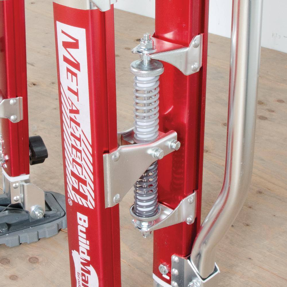 MetalTech BuildMan Grade 24-in. to 40-in. Drywall Stilts, Aluminum Stilts for Adults, Drywall Tools for Home Improvement