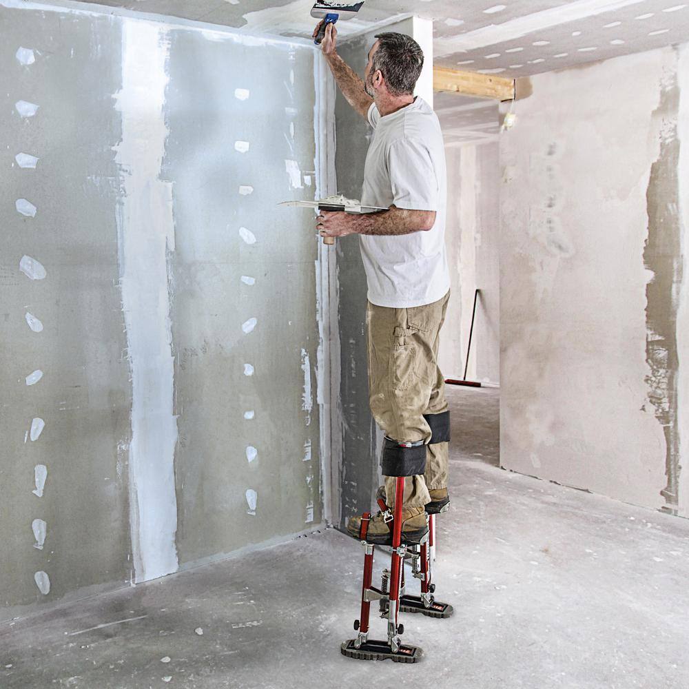 MetalTech BuildMan Grade 24-in. to 40-in. Drywall Stilts, Aluminum Stilts for Adults, Drywall Tools for Home Improvement