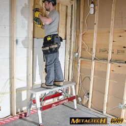 MetalTech Buildman 48 in. W x 18 in. D Aluminum Anti-Slip Scaffold Workbench with 500 lbs. Load Capacity