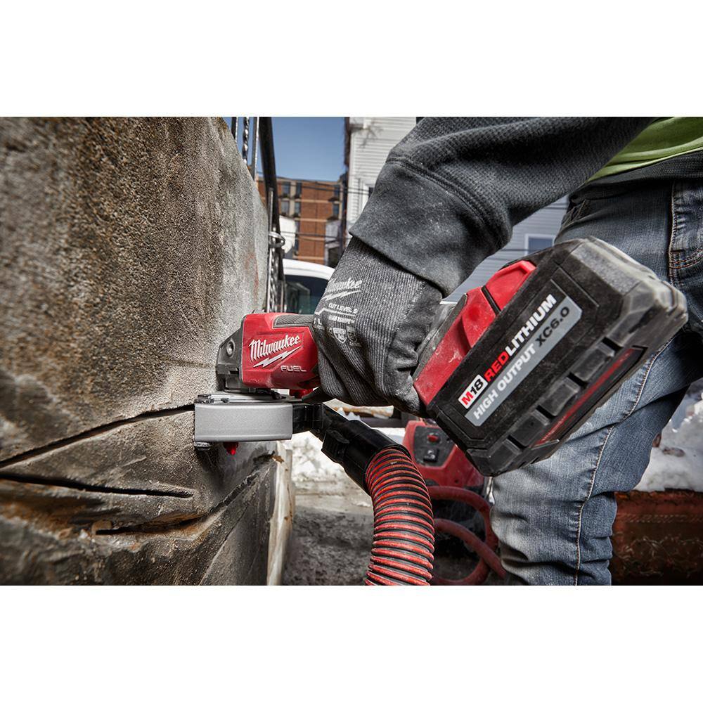 Milwaukee M18 FUEL 18-Volt Lithium-Ion Brushless Cordless 4-1/2 in./5 in. Grinder with Paddle Switch with Wheel