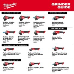 Milwaukee M18 FUEL 18V Lith-Ion Brushless Cordless 4-1/2 in. /6 in. Braking Grinder with Paddle Switch w/ (1) 5.0 Ah Battery