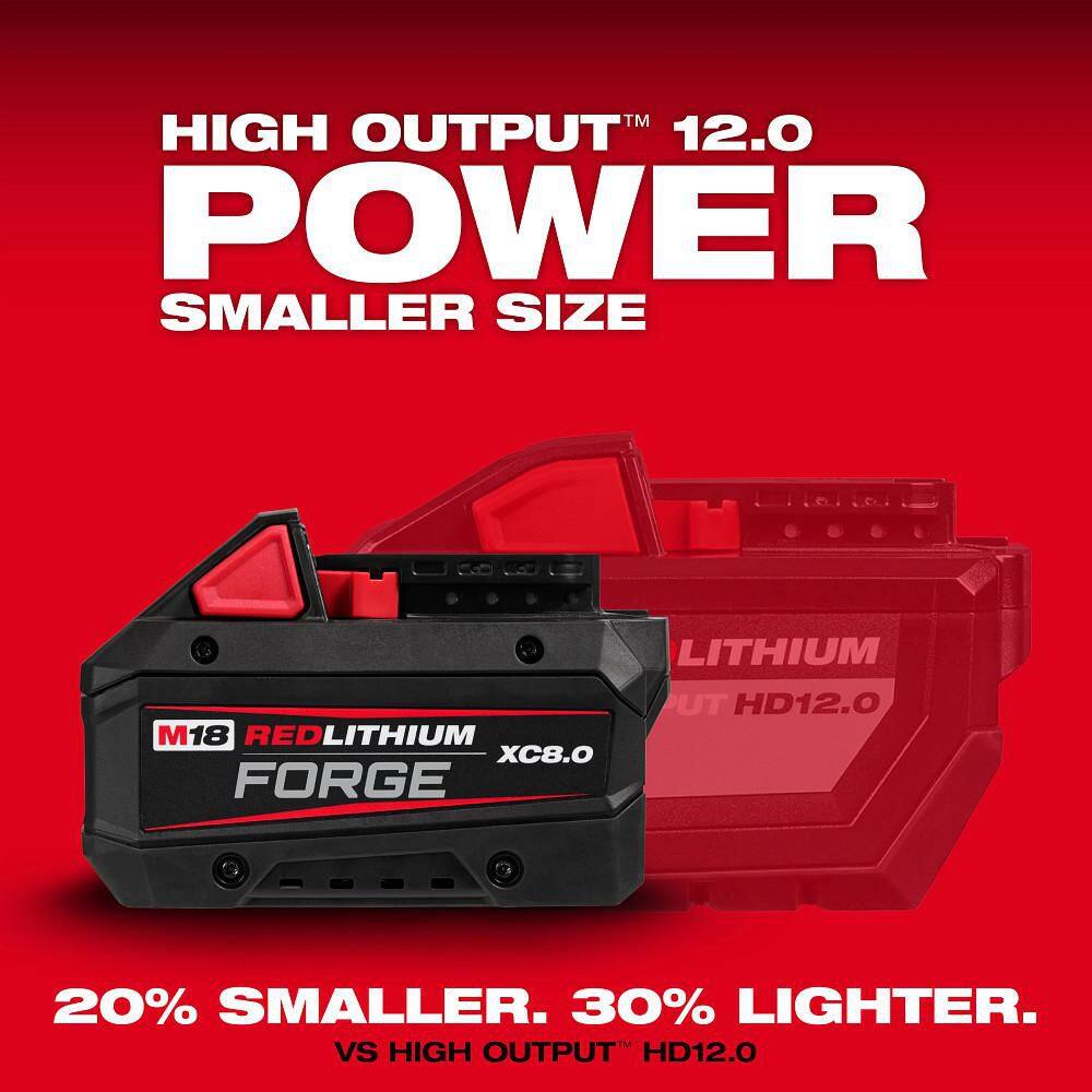 Milwaukee M18 FUEL 18-Volt Lith-Ion Brushless Cordless 4-1/2 in./6 in. Grinder with M18 REDLITHIUM FORGE XC 8.0 Ah Battery