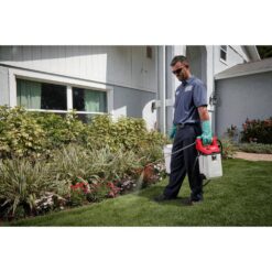 Milwaukee M12 12-Volt 1 Gal. Lithium-Ion Cordless Handheld Sprayer Kit with 2.0 Ah Battery, Charger, Large Leather Gloves