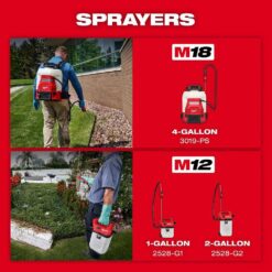 Milwaukee M18 18V 4 Gal. Cordless Battery Powered Backpack Pesticide Sprayer w/Switch Tank Interchangeable Capability (Tool-Only)