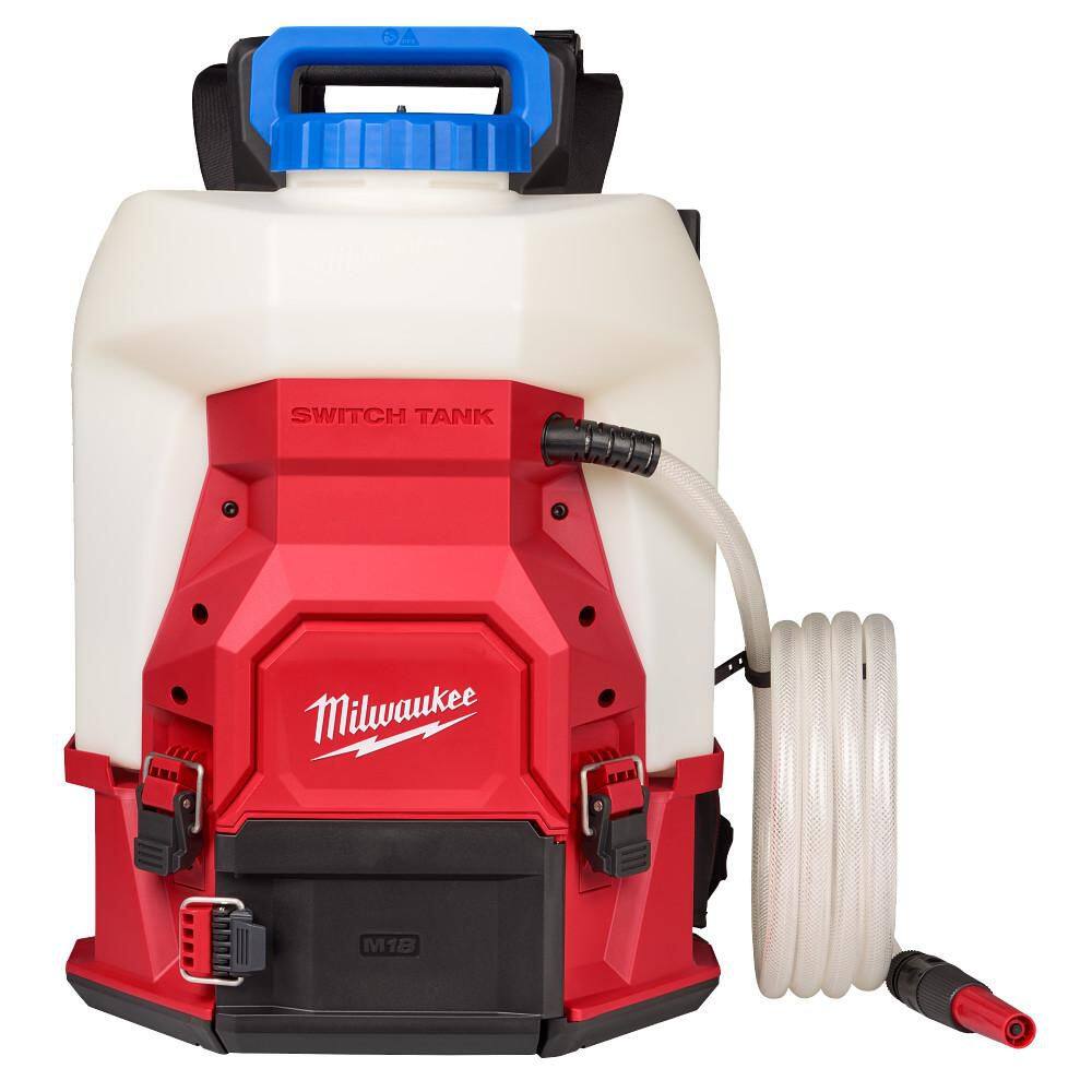 Milwaukee M18 18V 4 Gal. Cordless Battery Powered Water Supply Sprayer Kit w/ Switch Tank Interchangeable Capability