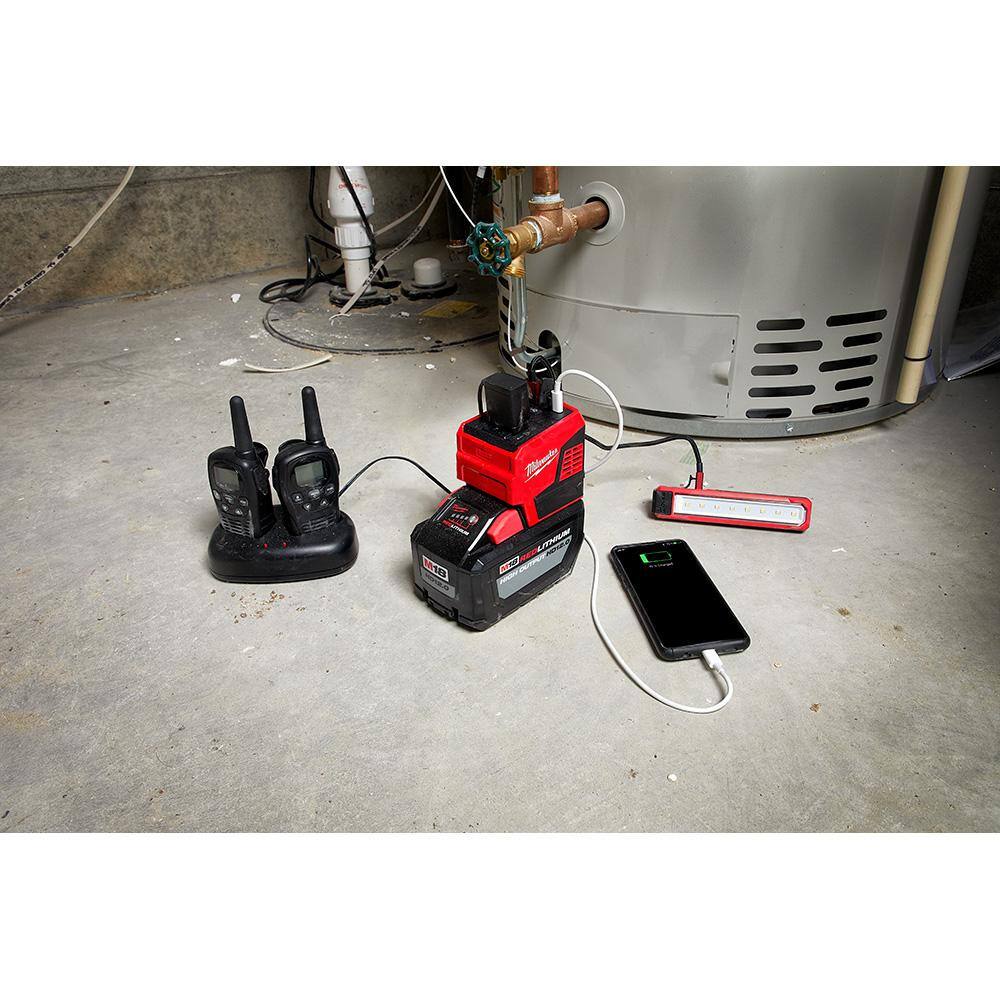 Milwaukee M18 18-Volt Lithium-Ion 175-Watt Powered Compact Inverter for M18 Batteries w/ 5.0 Ah Battery Pack (2-Pack)