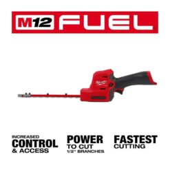 Milwaukee M12 FUEL 6 in. 12V Brushless Cordless Battery Powered Pruning Chainsaw HATCHET w/ M12 8 in. Hedge Trimmer