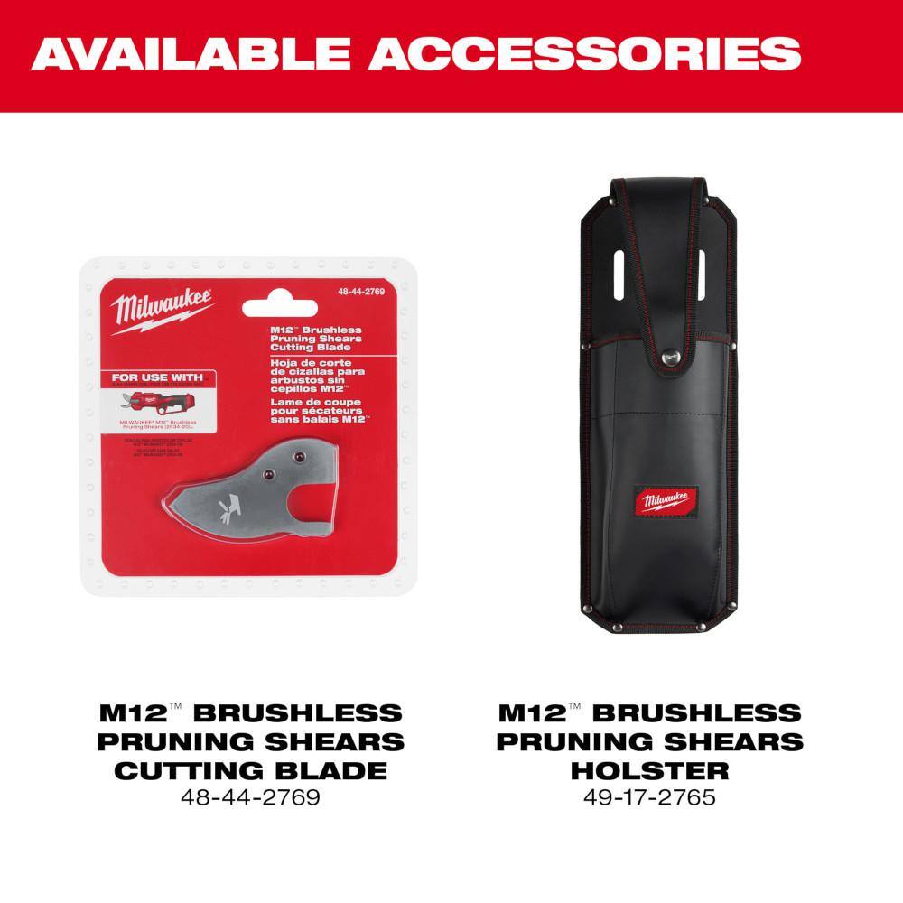 Milwaukee M12 FUEL 6 in. 12V Lithium-Ion Brushless Electric Cordless Pruning Saw HATCHET w/M12 Pruner Shears (2-Tool)