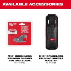 Milwaukee M12 FUEL 6 in. 12V Lithium-Ion Brushless Electric Cordless Battery Pruning Saw HATCHET w/Pruner Shears, (2) Batteries