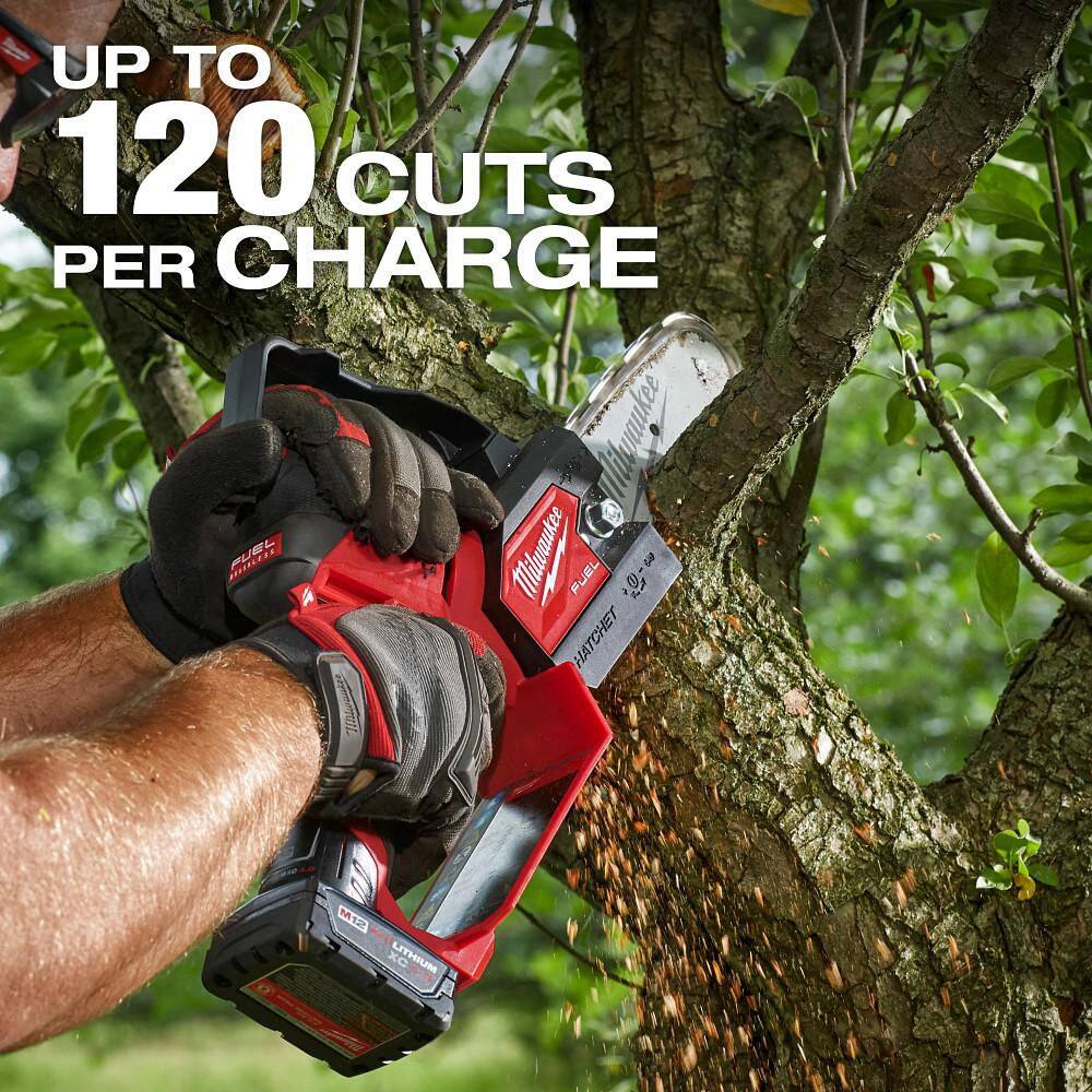 Milwaukee M12 FUEL 6 in. 12V Lithium-Ion Brushless Electric Cordless Battery Pruning Saw HATCHET with 2.5 Ah High Output Battery