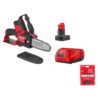 Milwaukee M12 FUEL 6 in. 12V Lithium-Ion Brushless Battery HATCHET Pruning Saw Kit w/4.0 Ah Battery, Charger & Extra Chain