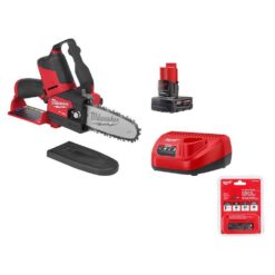 Milwaukee M12 FUEL 6 in. 12V Lithium-Ion Brushless Battery HATCHET Pruning Saw Kit w/4.0 Ah Battery, Charger & Extra Chain