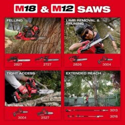 Milwaukee M18 FUEL 16 in. 18V Lithium-Ion Brushless Battery Chainsaw (Tool-Only)(2-Tool)