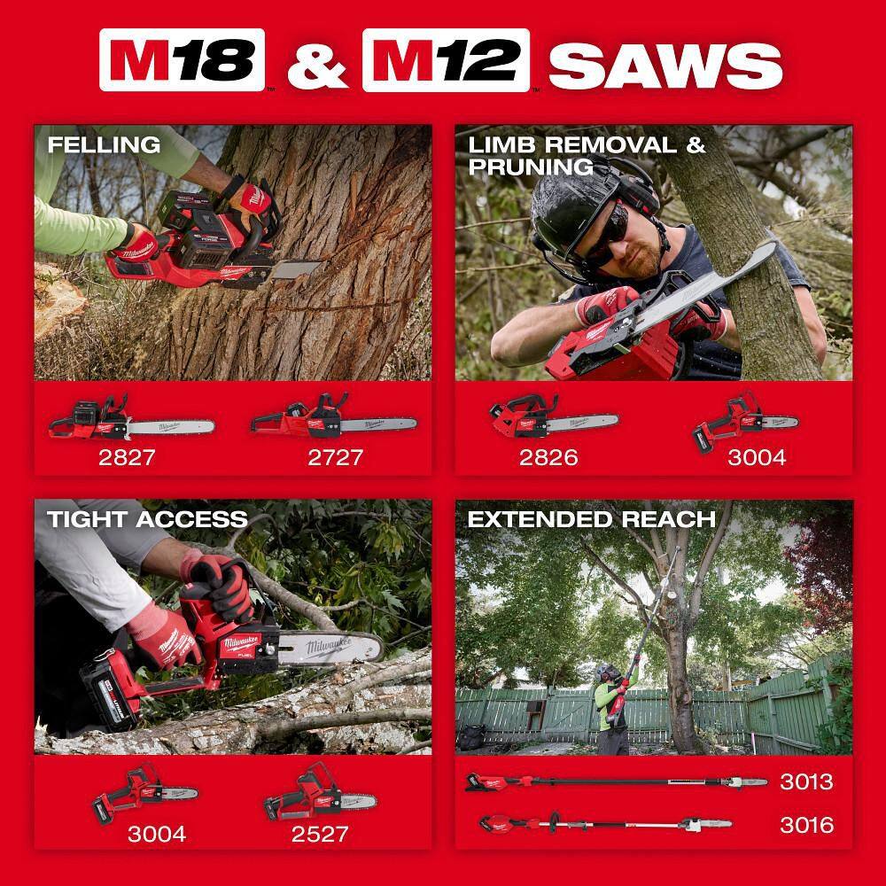 Milwaukee M18 FUEL 18V 16 in. Brushless Cordless Battery Powered Chainsaw with M18 FUEL Blower (2-Tool)