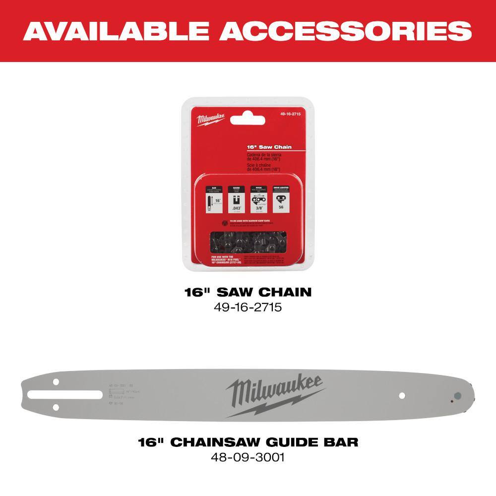 Milwaukee M18 FUEL 18V 16 in. Brushless Cordless Battery Powered Chainsaw with (1) 8.0 Ah FORGE Battery